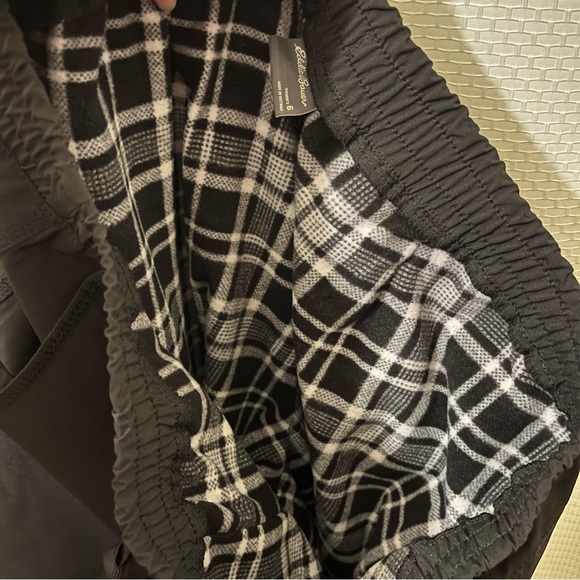 Eddie Bauer Fleece Lined Joggers Outdoor Winter Trail Drawstring Black Size 6 - Picture 14 of 14